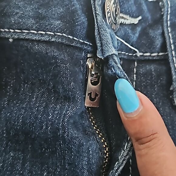 True Religion Dark Blue Jean Shorts - Picture 11 of 16